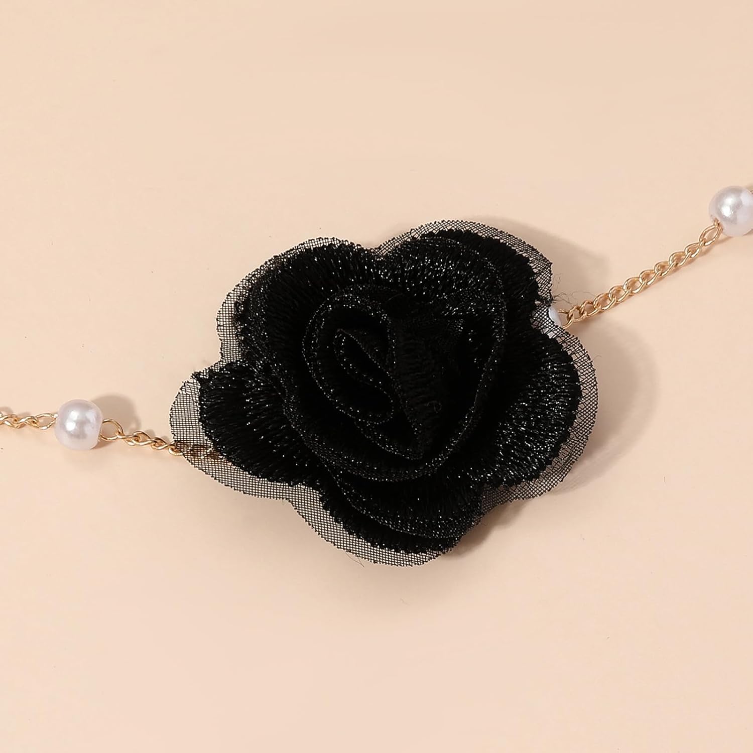 Flower Choker Necklaces for Women Rose Necklace for Women with Pearl Dainty Red Rose Choker Necklace Flower Jewelry Party Prom - Image 7