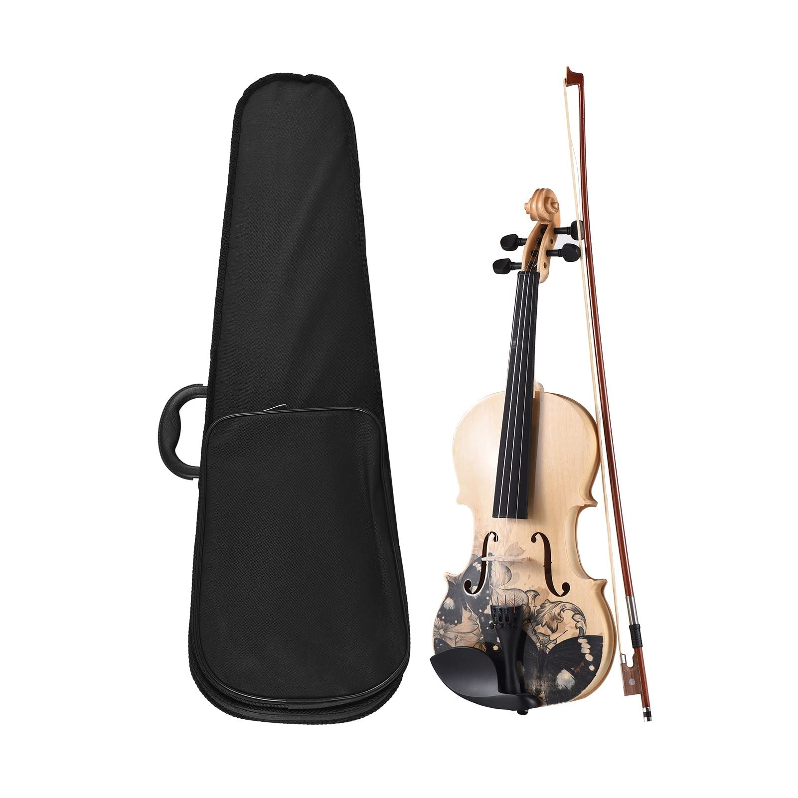 Violini per Studenti 4/4 Violino Acustico Topboard In Tiglio Tavola Posteriore Laterale Acero Scroll Con Custodia Per Il Trasporto Arco Per Studenti Professionale Violino