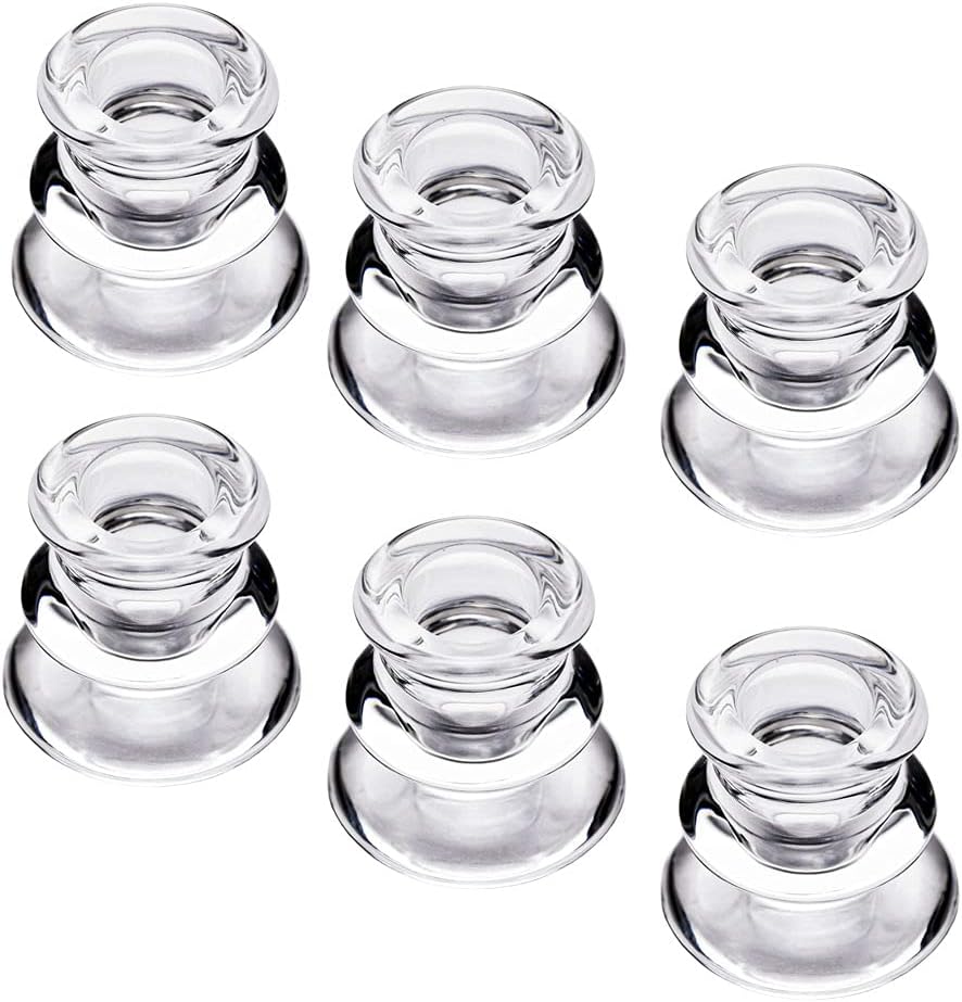 Clear Glass Candlestick Holders, Set of 6 Taper Candle Holders for Wedding, Decoration and Dinning : Home & Kitchen