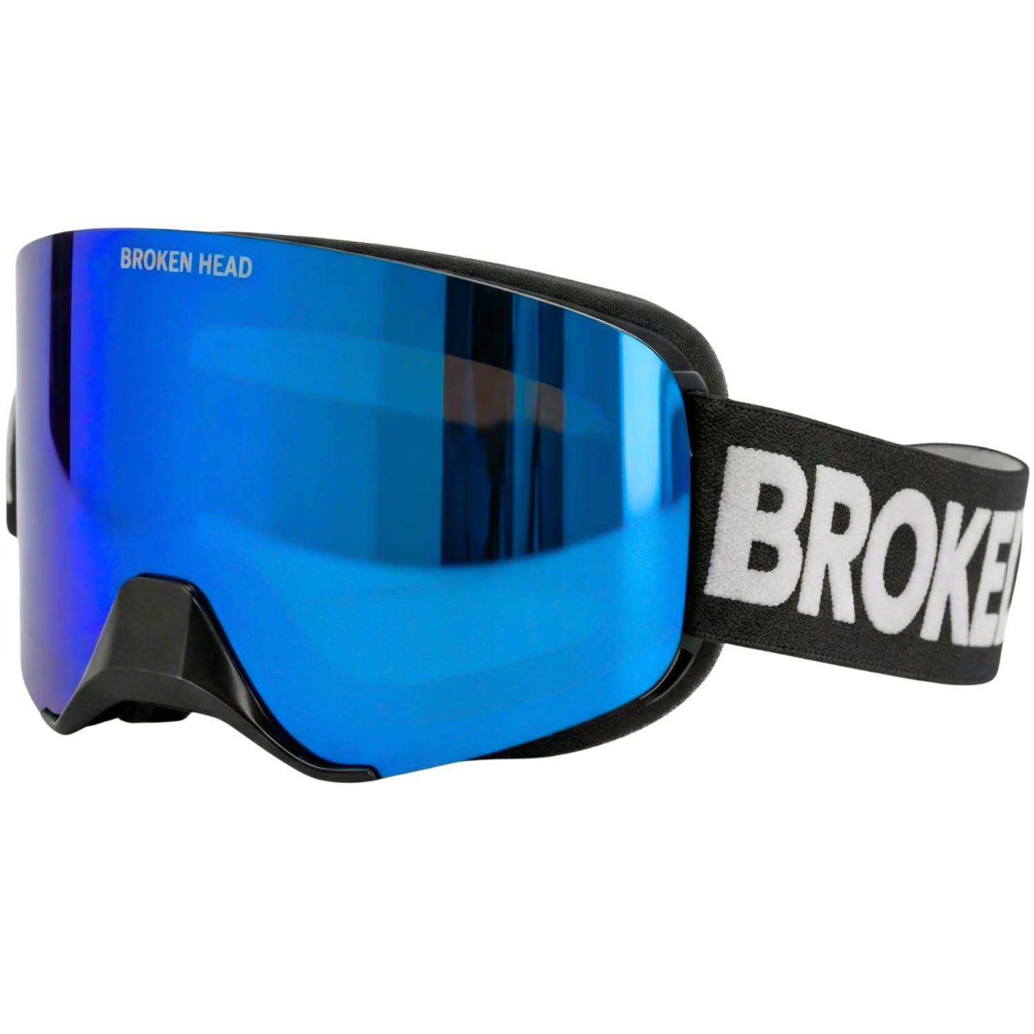 Broken Head MX-Brille Struggler Mit Verspiegeltem Magnet-Glas - Motocross & Supermoto Goggle - Rahmenlose Optik & Großes Sichtfeld