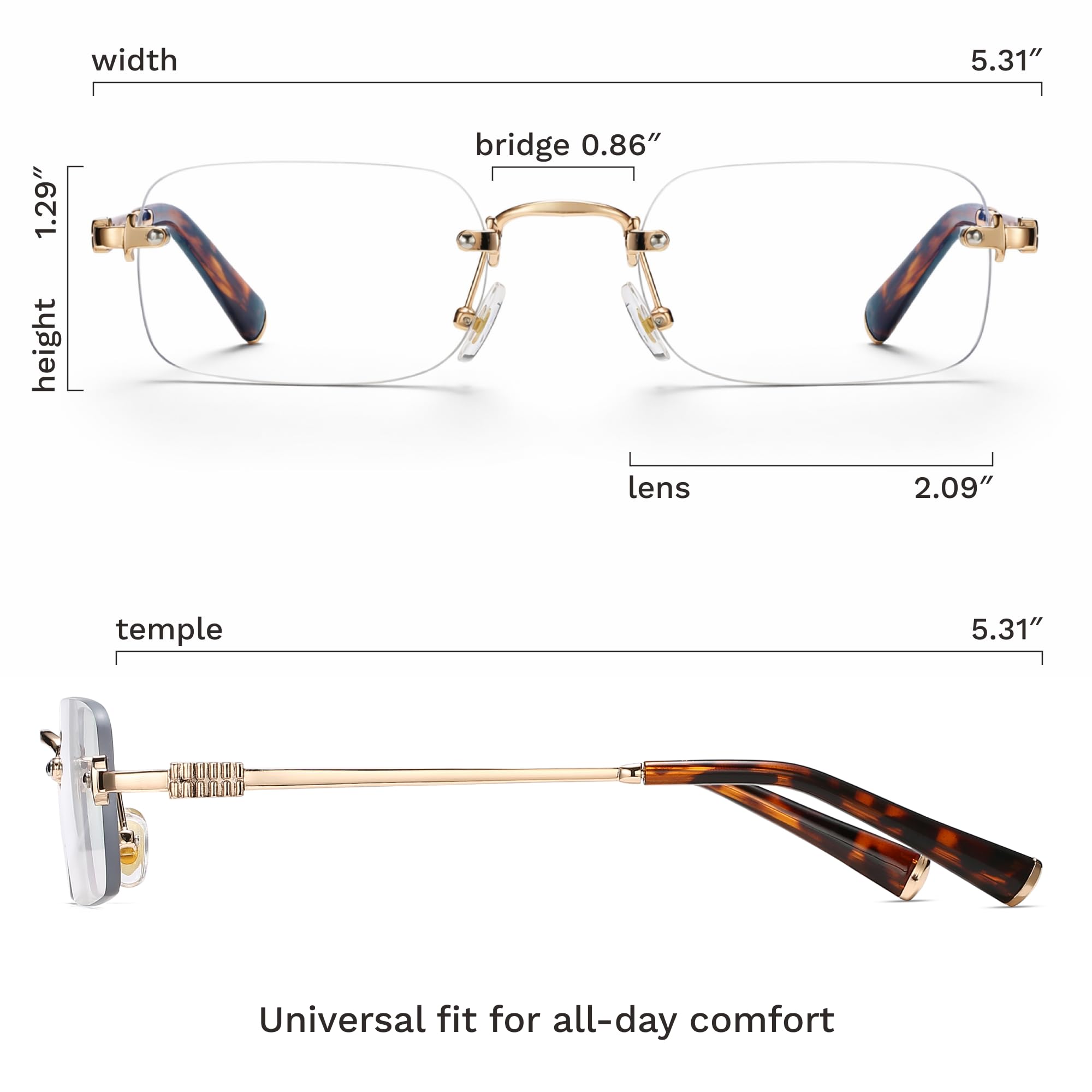 livho Blaulichtblockierende Brille für Frauen, leichte Computerbrille mit Metallrahmen, Anti-Augenbelastung, UV-Schutz