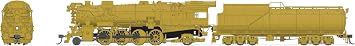 Broadway Limited 7600 Chesapeake & Ohio K-2 Mikado, Unlettered, Painted Brass, 16-VC Tender, Paragon4 Sound/DC/DCC, Smoke, HO Scale