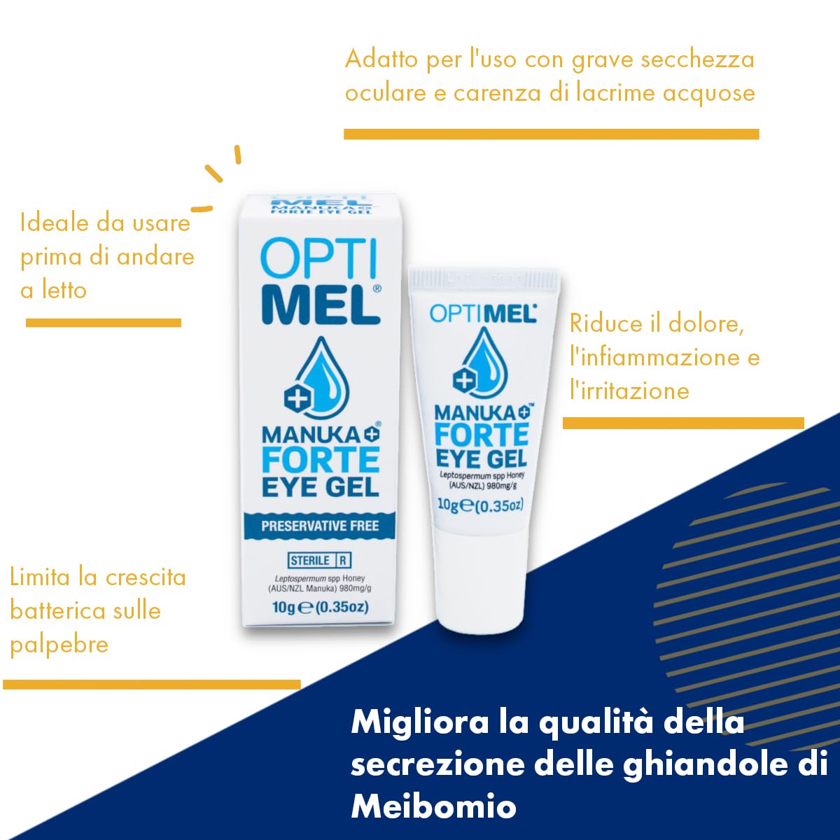 Optimel, Gel per occhi Forte Eye al miele di Manuka, 10ml