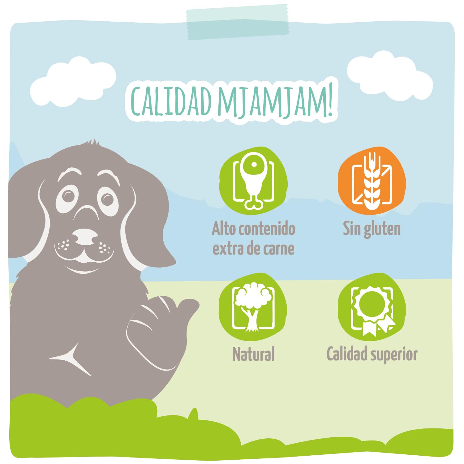 MjAMjAM - Comida húmeda Premium para Perros - Quetschie - Pava Rica con riso cocido y calabacín al Vapor, Pack de 12 (12 x 125g), sin Gluten con Extra de Carne