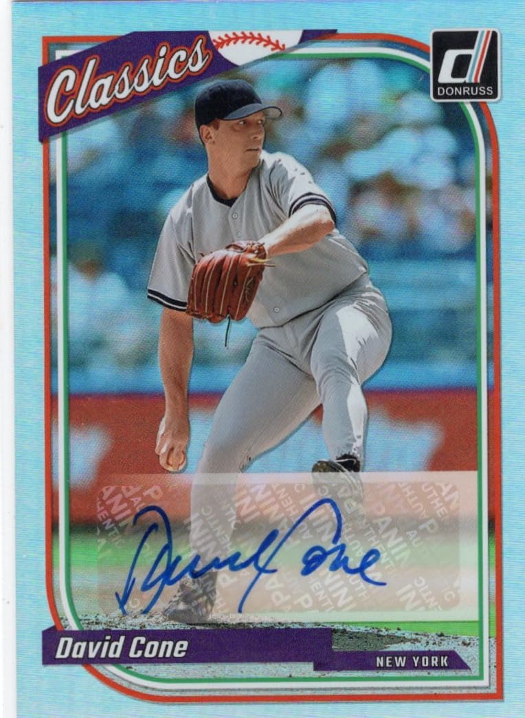 David Cone Autographed Classics Special Insert Collectible Baseball Card - 2023 Panini Donruss Baseball Card #CA-DC (Yankees)