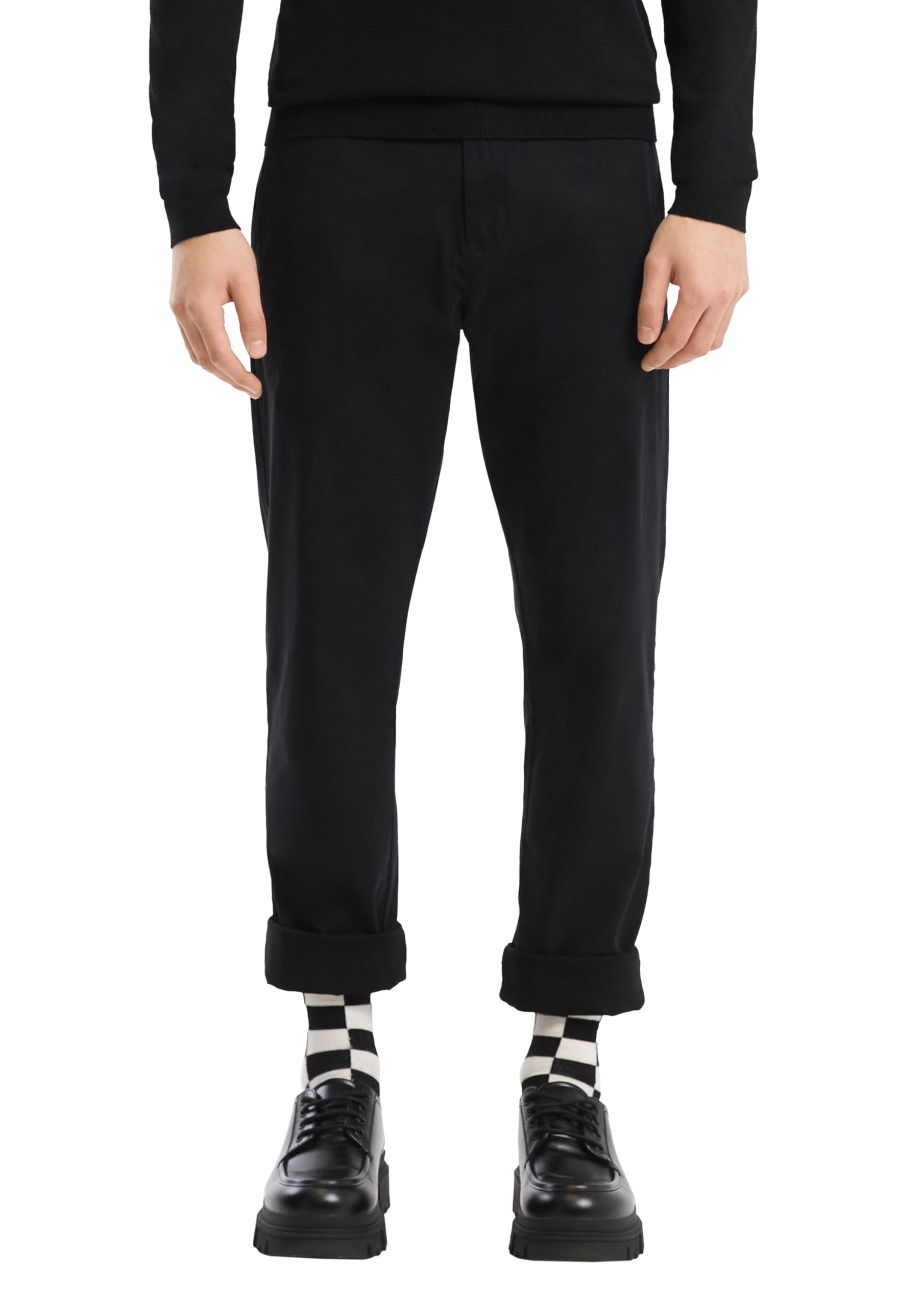 QS Gewaschene Chino aus Stretch-Twill