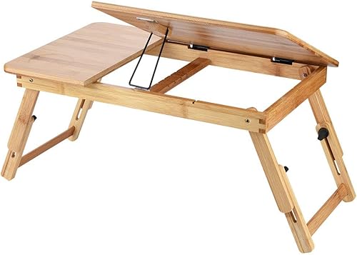 Miniatura 6 de Laptop Table Bamboo Wooden Laptop Sofa Couch Office Stand Stand for Desks and Beds (50 * 30 Without Drawer)