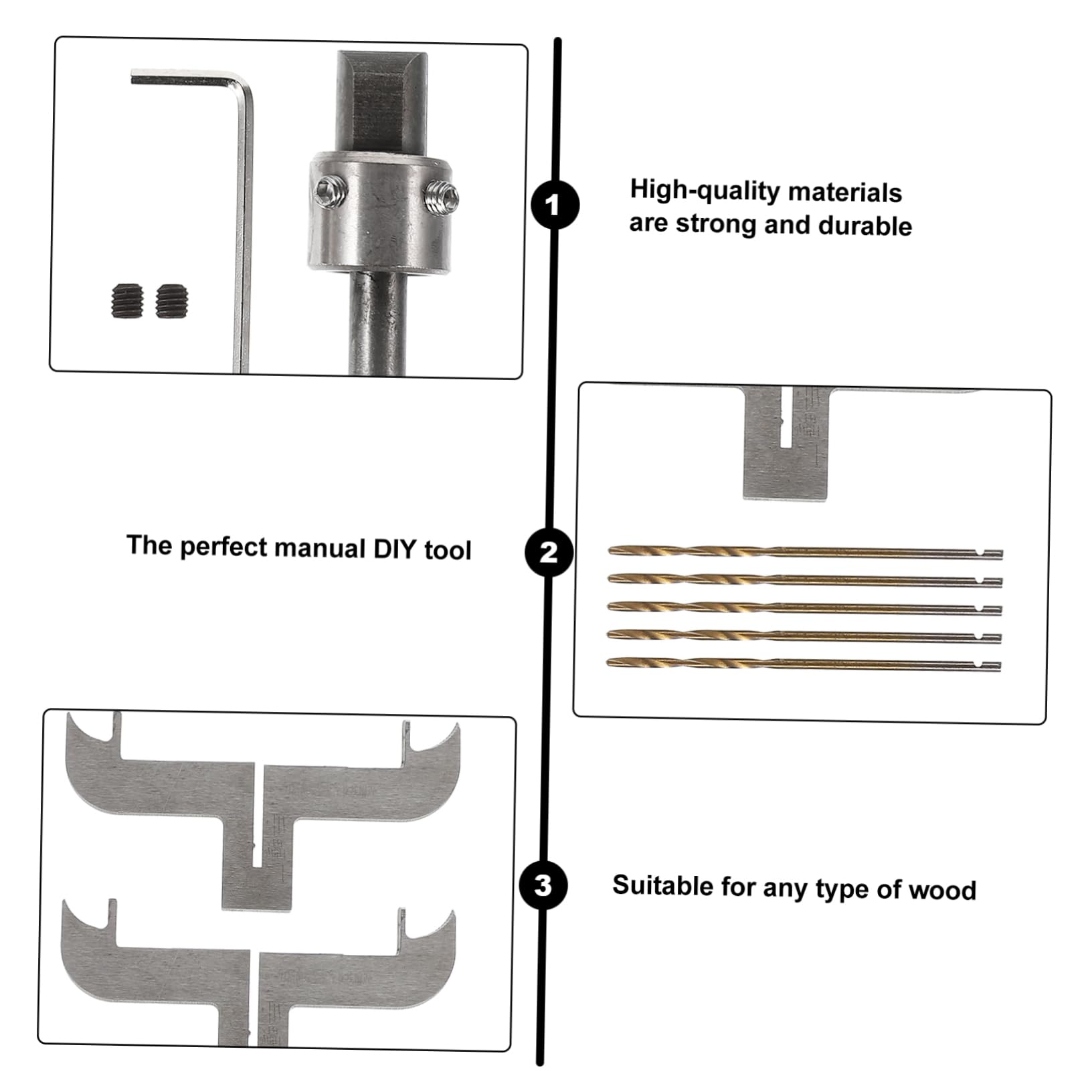 Healifty 1Juego Herramientas de Carpintería con Taladro para Pulseras y Cuentas de Madera Kit de Fresado para DIY para Perforaciones de Madera y Creación de Anillos