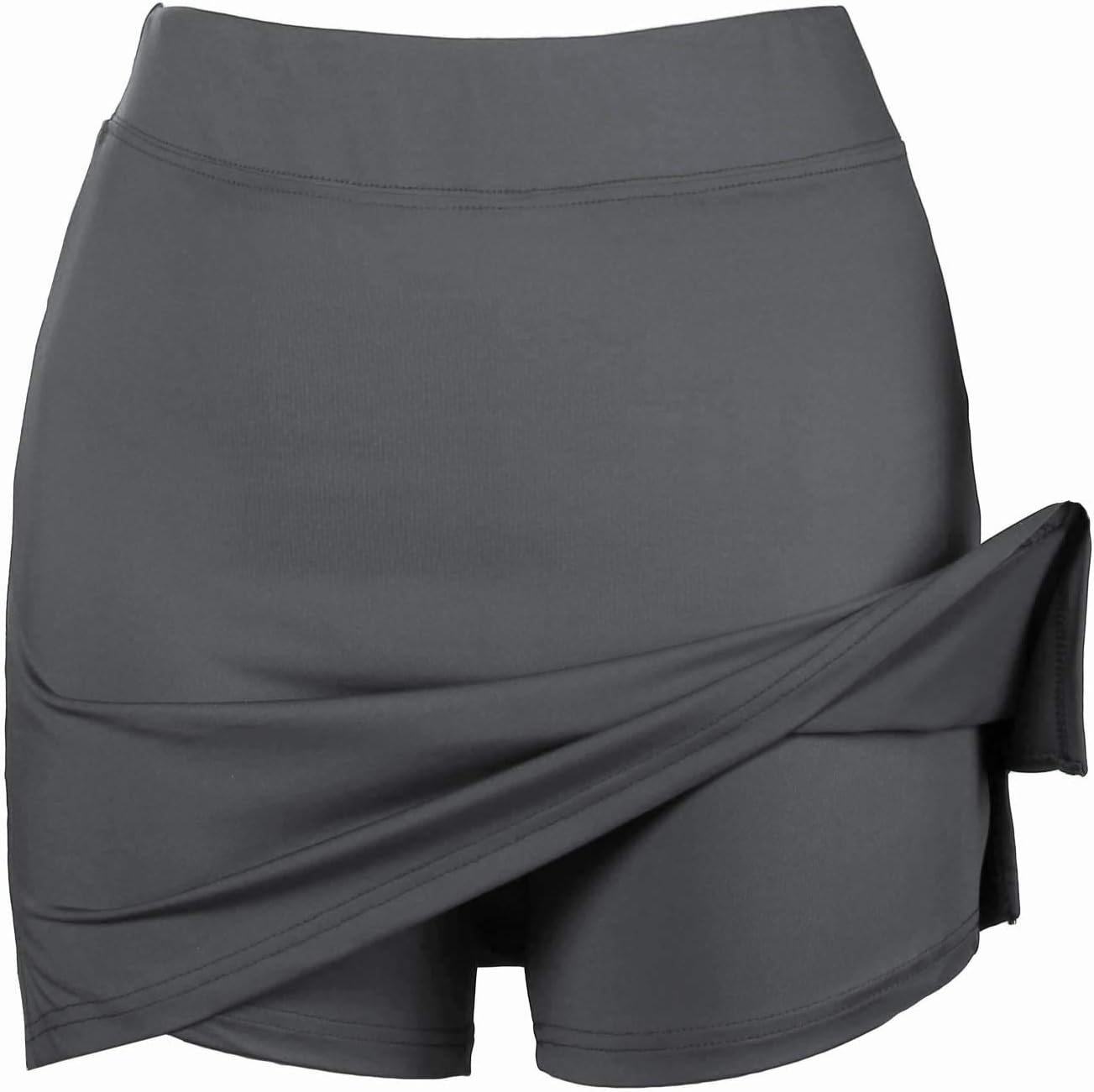 Women's Skort 1/2Pcs Girls Active Athletic Skirt for Running Tennis Golf Workout Sports S-XXL Gray