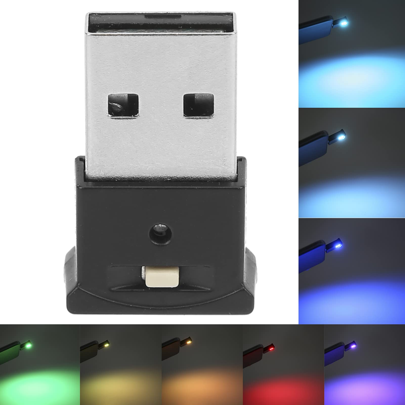 Luce Ambientale USB, Luce Ambientale a LED USB 8 Colori Rgb Luminosità Variabile Regolabile Mini Luce Decorativa per Interni Luce Ambientale per Auto Luce Decorativa Luce Interna per Auto