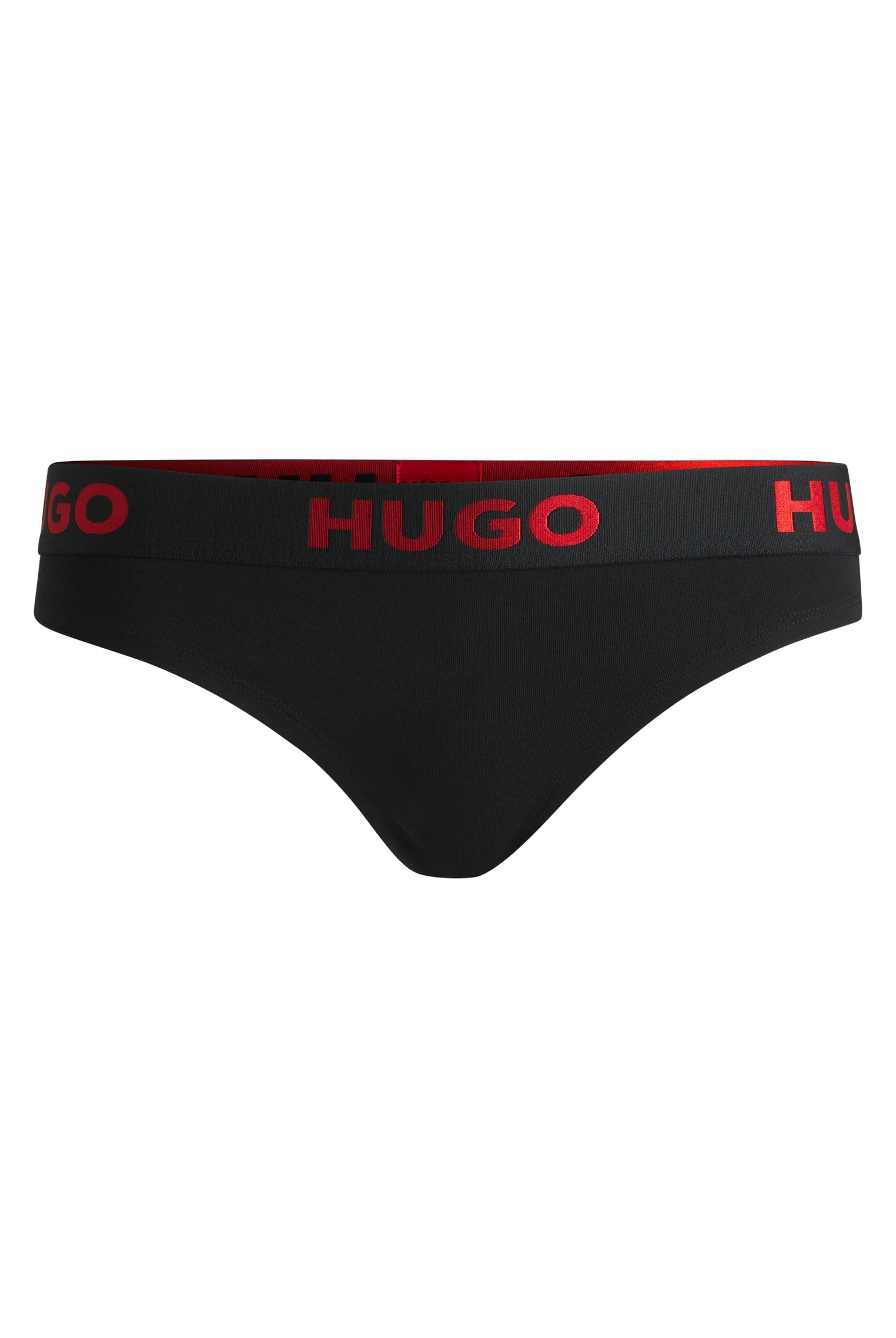 HUGO Women's Thong Sporty Logo String, Black1, M