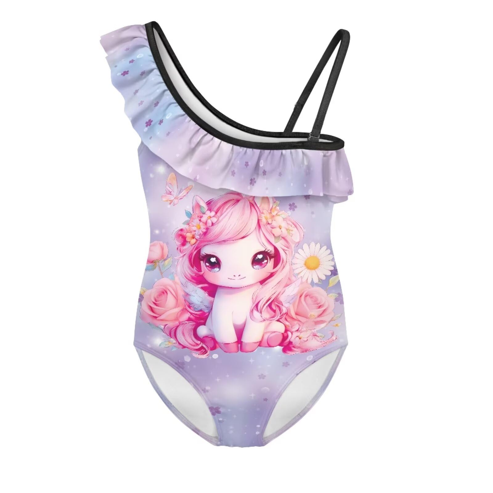 Yzaoxia Girls One Piece Swimsuits Bathing Suit for Kids Swimwear 3-14Y