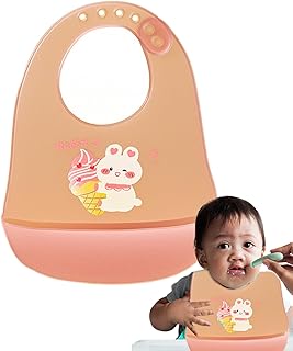 赤ちゃん用授乳よだれかけ、シリコンポケットよだれかけ,ベビーよだれかけ フードキャッチャー付き調節可能なシリコンよだれかけ - スカーフデザインベビー授乳よだれかけ、かわいい動物のグラフィックポケットよだれかけ、男の子と女の子用