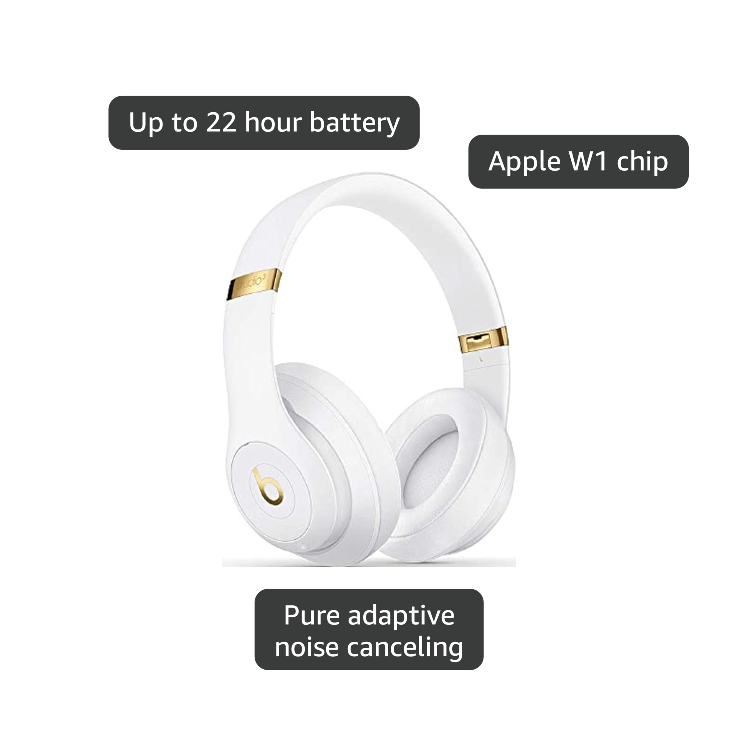 Beats by Dr. Dre - Studio3 Wireless Headphones - White (Renewed