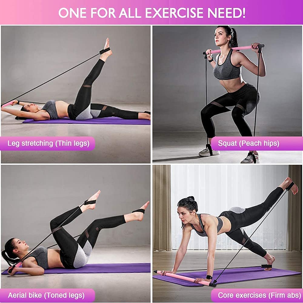 Barre De Yoga 152 Cm Réglable - Pour Étirements, Équilibre, Rééducation - Poignées Mousse - Portable - 12