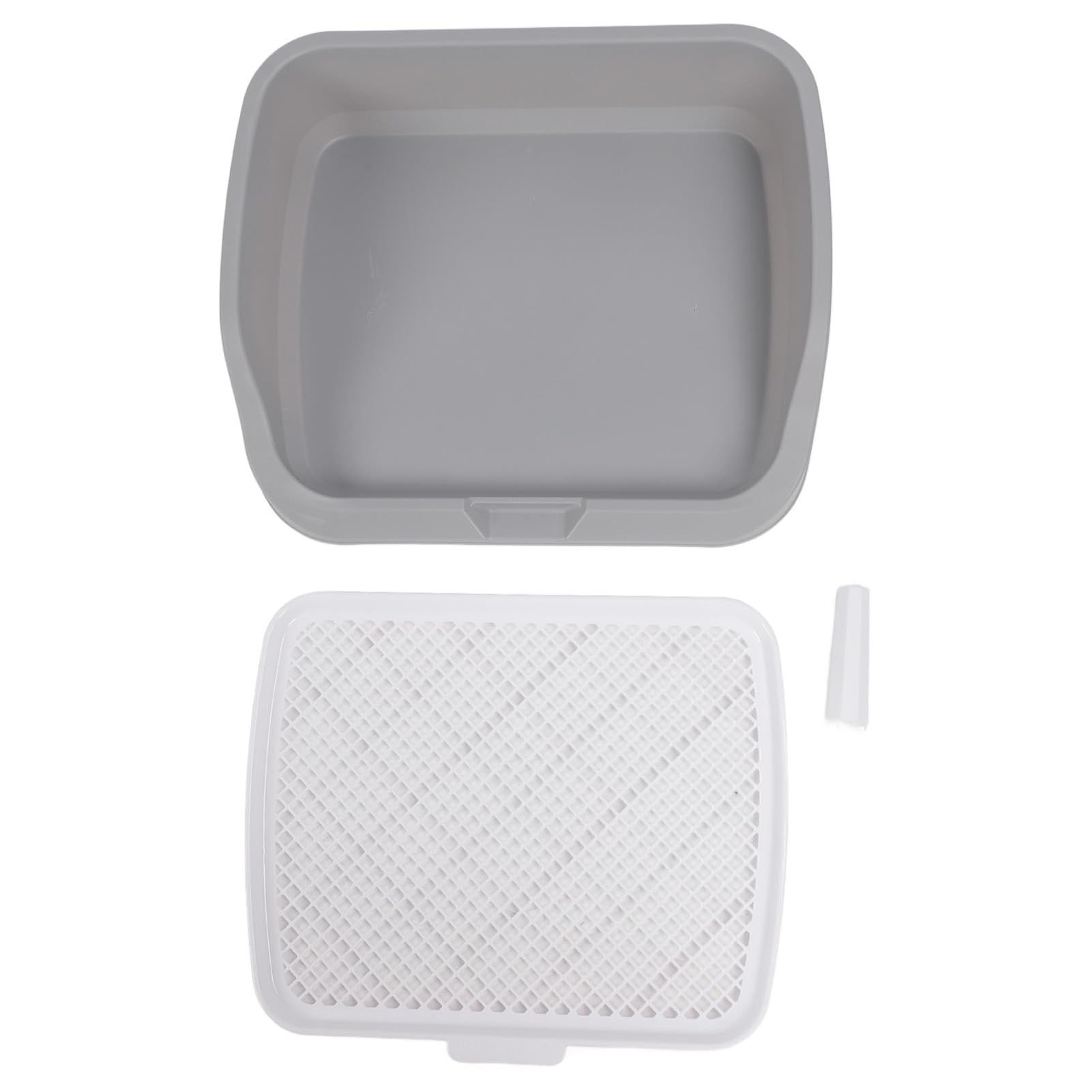 Bandeja Orinal para Perros, 21.26x17.72x5.12in Soporte De Malla para El Orinal De Adiestramiento De Perros con Rejilla Extraíble Bandeja Higiénica para Perros De Interior (Gray)