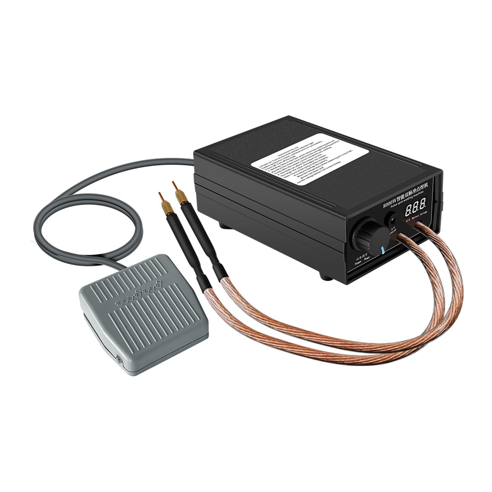 8000W Mini Spot Welder DIY Kit for Battery Welding Tool Portable Electric Machine Pen The Weld is Strong(Foot Style)