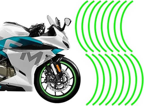 Miniatura 7 de 16 calcomanías reflectantes para llanta de rueda de 17 a 19 pulgadas, calcomanías decorativas para llantas de automóvil, calcomanías impermeables de