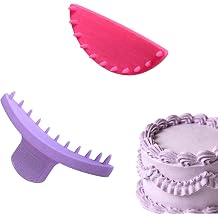 2 PCS Cake Arch Guide Tool, Cake Piping Guide Tool, Ruffle Guide Stencil, Cake Ruffle Marker for 6"-12" Cakes One Large and One Small
