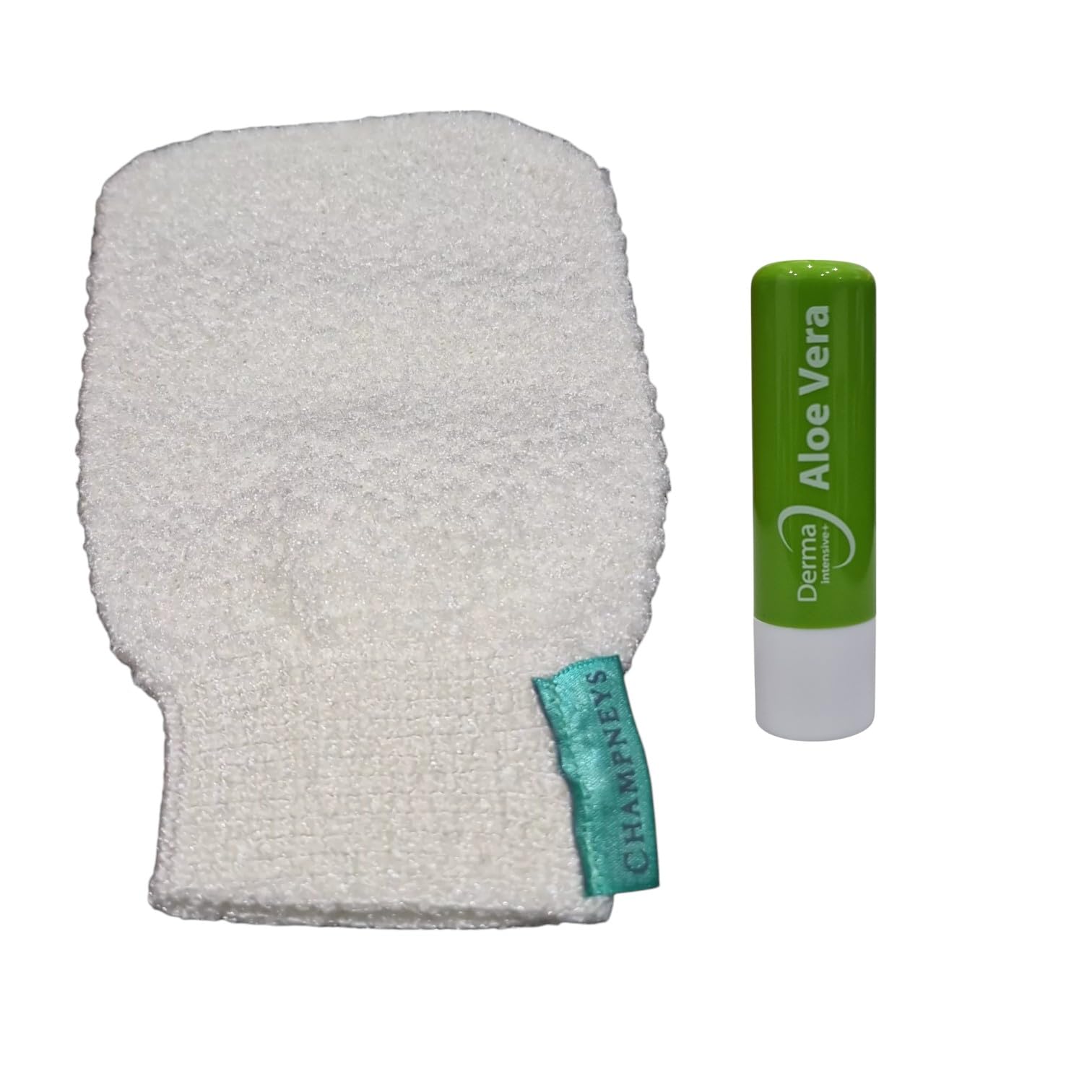 Champneys Exfoliating Mitt 1 Pcs as Main Picture with Free Aloe Vera Lip Balm