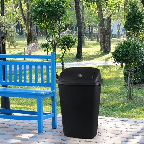 Set de 4 Canecas de Basura Plásticas 13 Galones Negro miniatura 6
