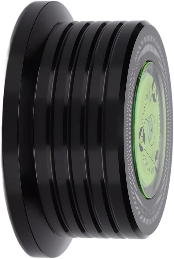 Yosoo Health Gear Record Weight Stabilizer, Aluminum Turntable Clamp, with Integrated Bubble Level, for 7mm LP Record Players (Black)