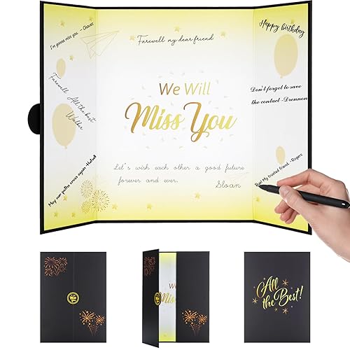 Black Gold Farewell Guest Book Alternative, Farewell Gifts for Coworkers