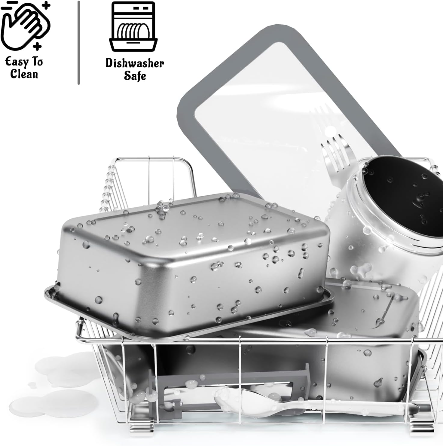 Stainless Steel Bento Box Set for Adult - 42oz Leak-Proof Lunch Box Containers with Thermo, Insulated Bag for Work Travel Dining Out