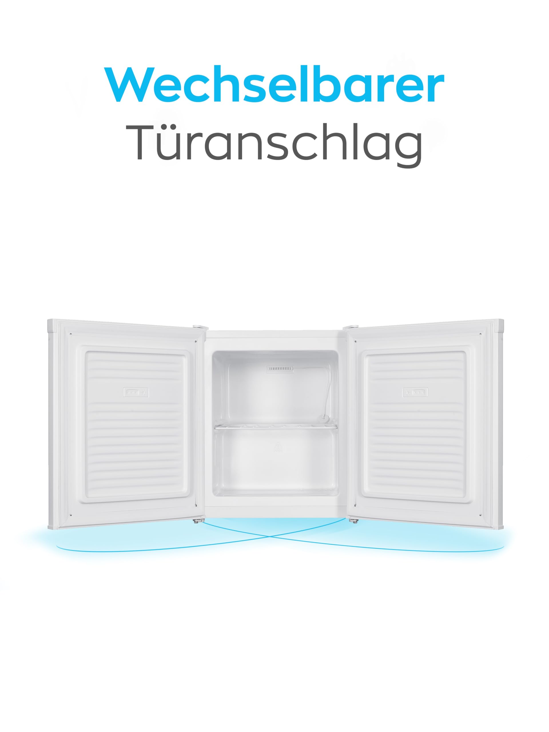 Heinrich´s Mini Gefrierschrank 33L -18°C klein leise 40db Gefrierbox Wechselbarer Türanschlag Mini Gefrierschrank Perfekt für Büro, Camping, Outdoor