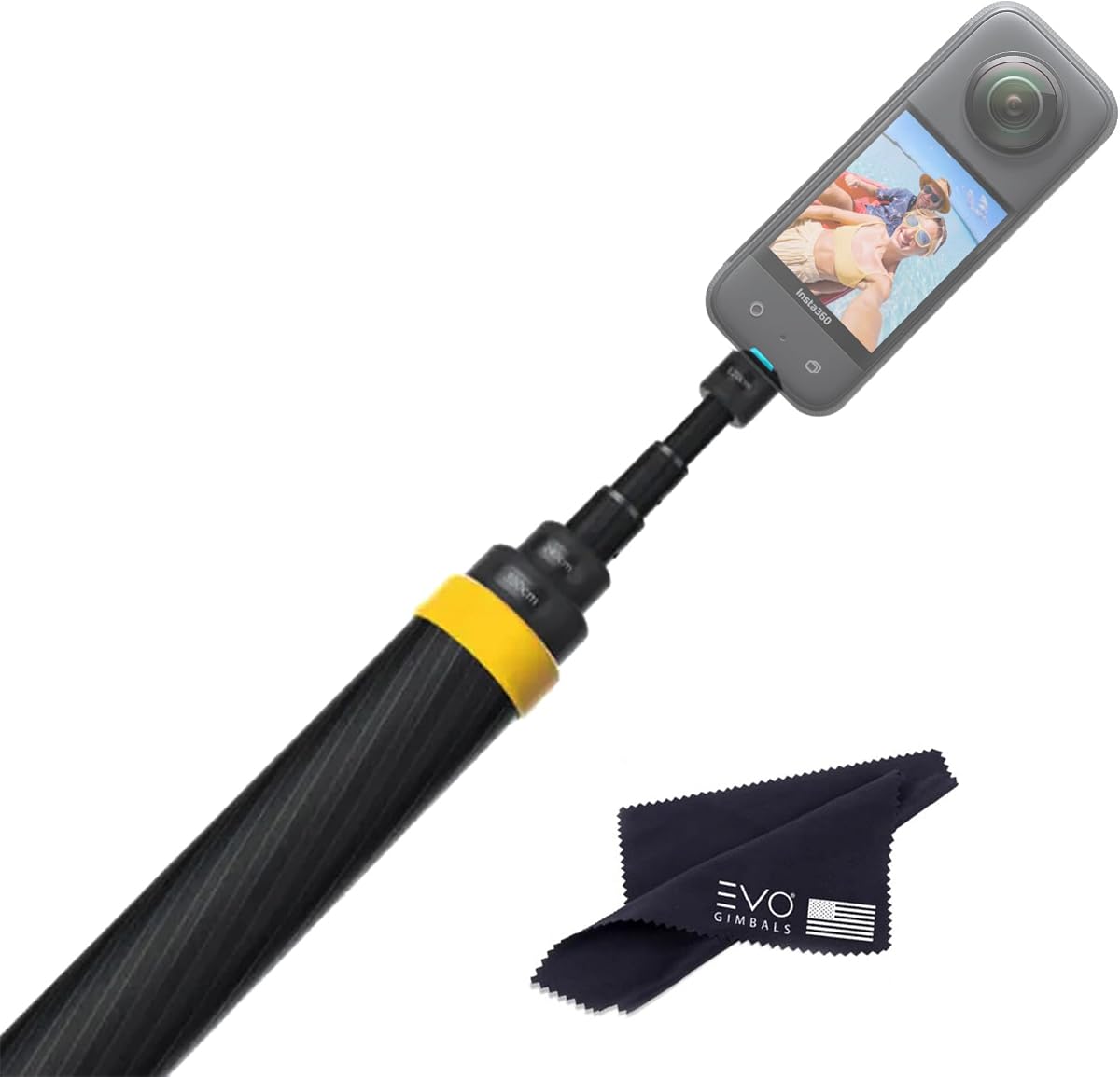 Palo selfie extendido de 3 m para X3, ONE RS/X2/R/X y ONE (de 14 a 118 pulgadas)
