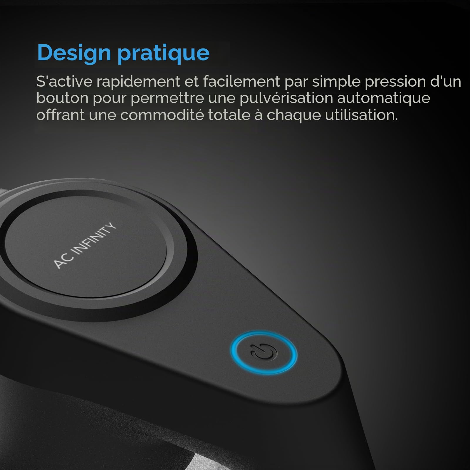 AC Infinity Pulvérisateur automatique, vaporisateur électrique portable de 2 L, graphite. | Rechargeable USB avec bec verseur réglable pour fertiliser les plantes jardinage et nettoyage