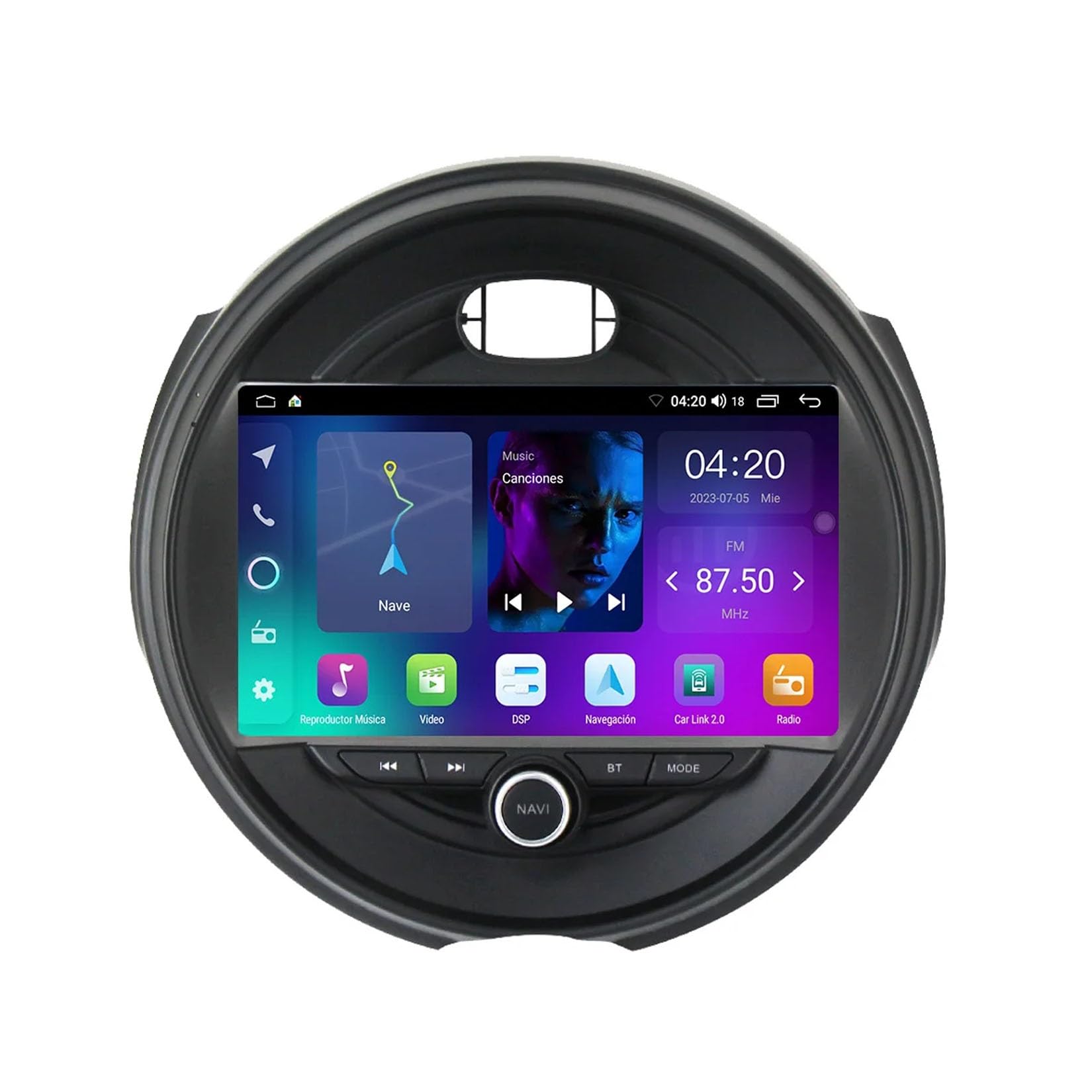 Touchscreen Stereo 2 Din für BMW MINI Cooper F54 F55 F56 F60 2014-2020 mit Bluetooth Fm Radio, Mirror Link, USB, Aux, WiFi mit Bluetooth Mirror Link Am Radio, 8 Kern 8G+256G