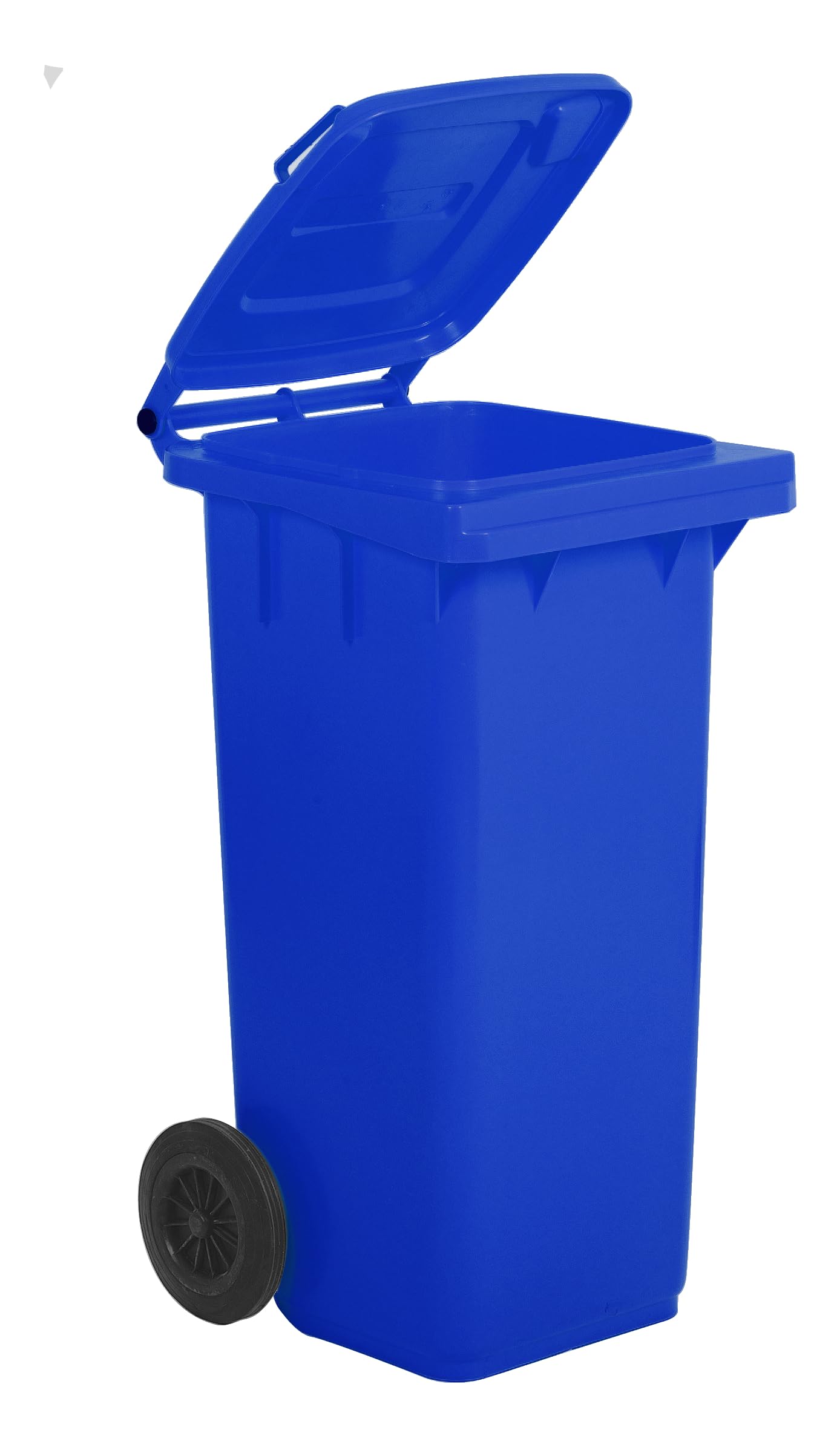 Mobil Plastic - Bidone Raccolta Differenziata 120 Litri con Coperchio e Ruote per Uso Esterno | Colore Blu | Plastica Resistente | Certificato UNI EN 840