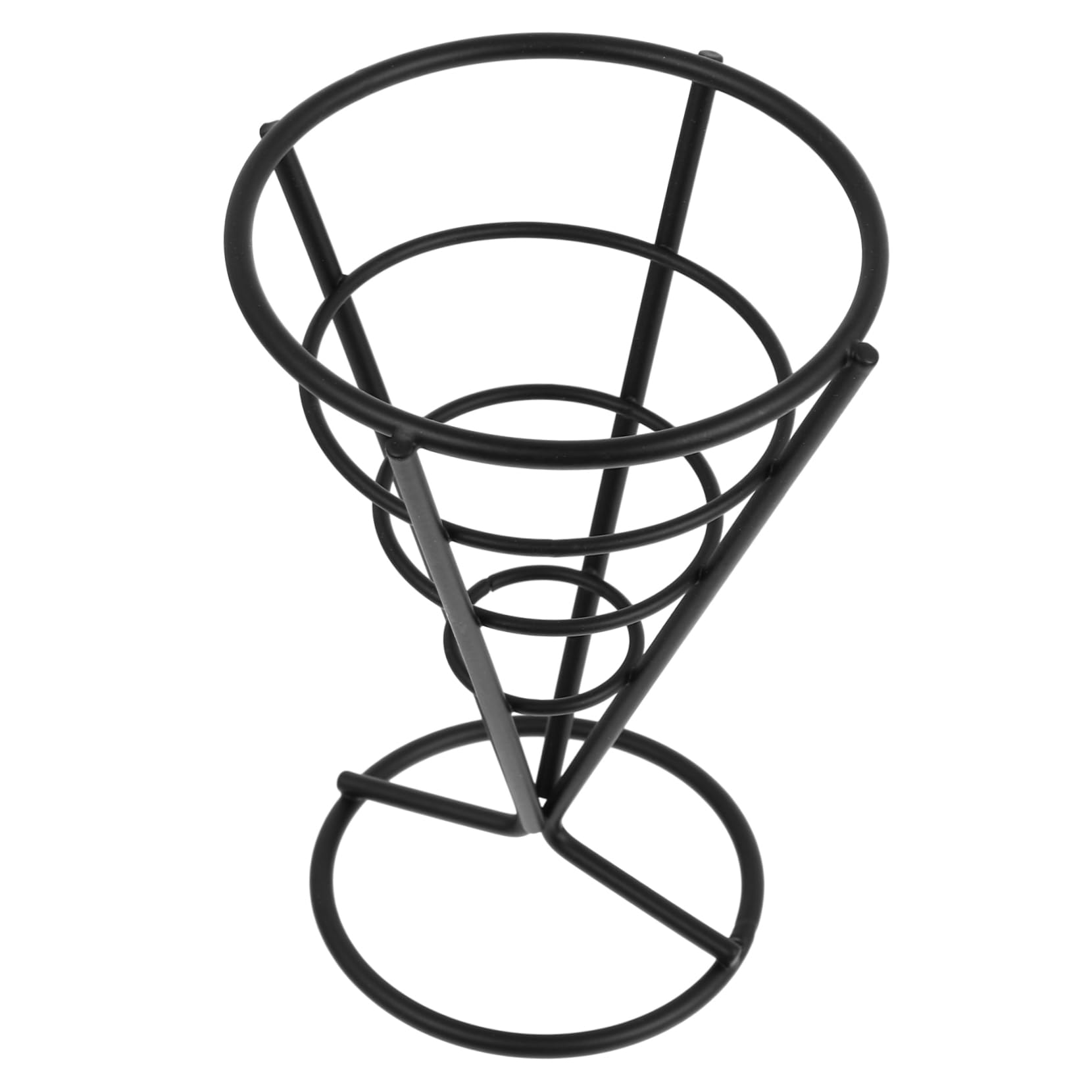PRETYZOOM Cone Basket for Food French Fry Holder Easy to Clean Iron Snack Basket for French Fries