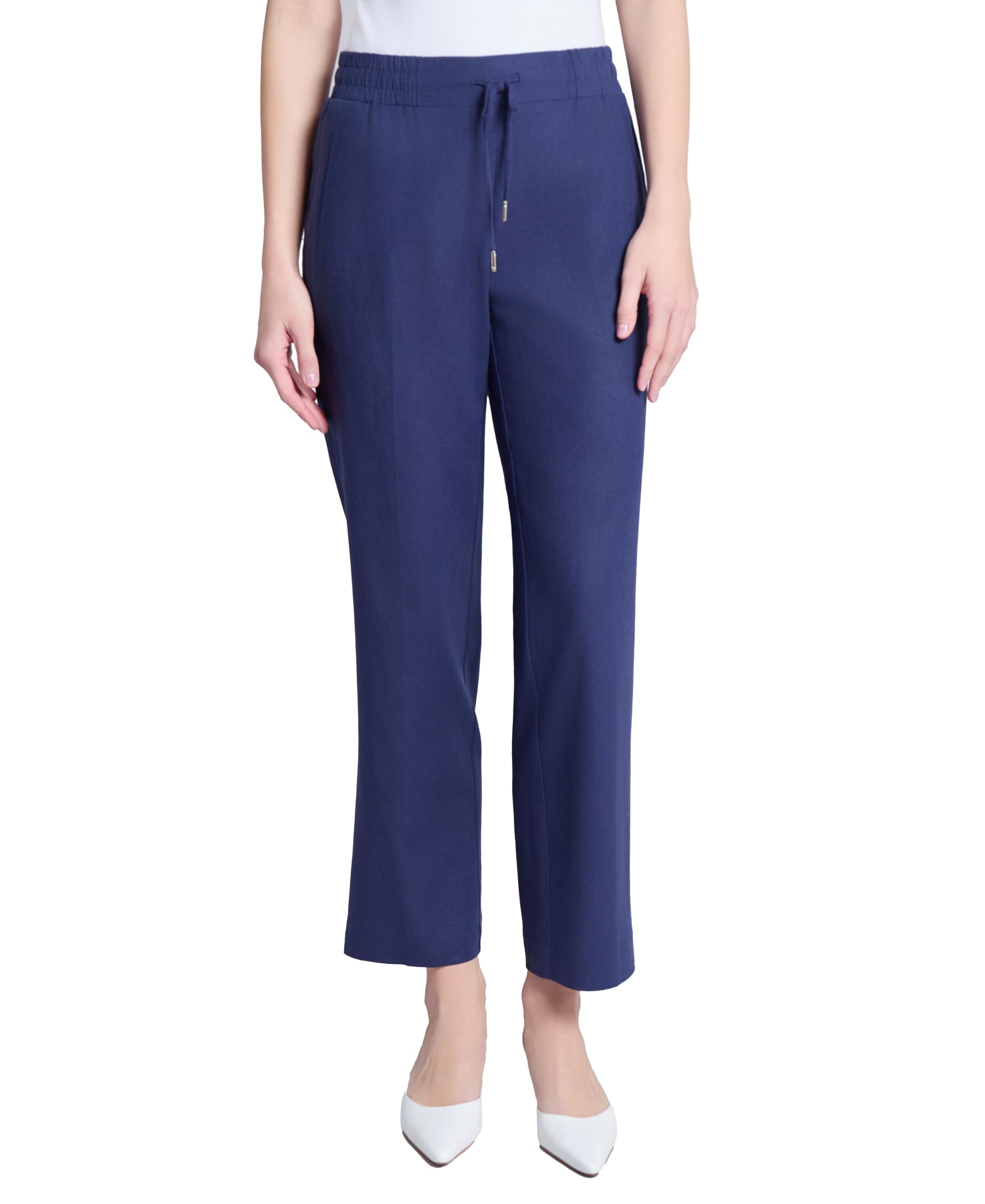 Jones New York Womens Pull on Side Vent Wide Leg