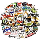Waterproof Vinyl Truck Car Sticker for Water Bottle Laptop Party Favors (50 Pcs Vehicle Style)