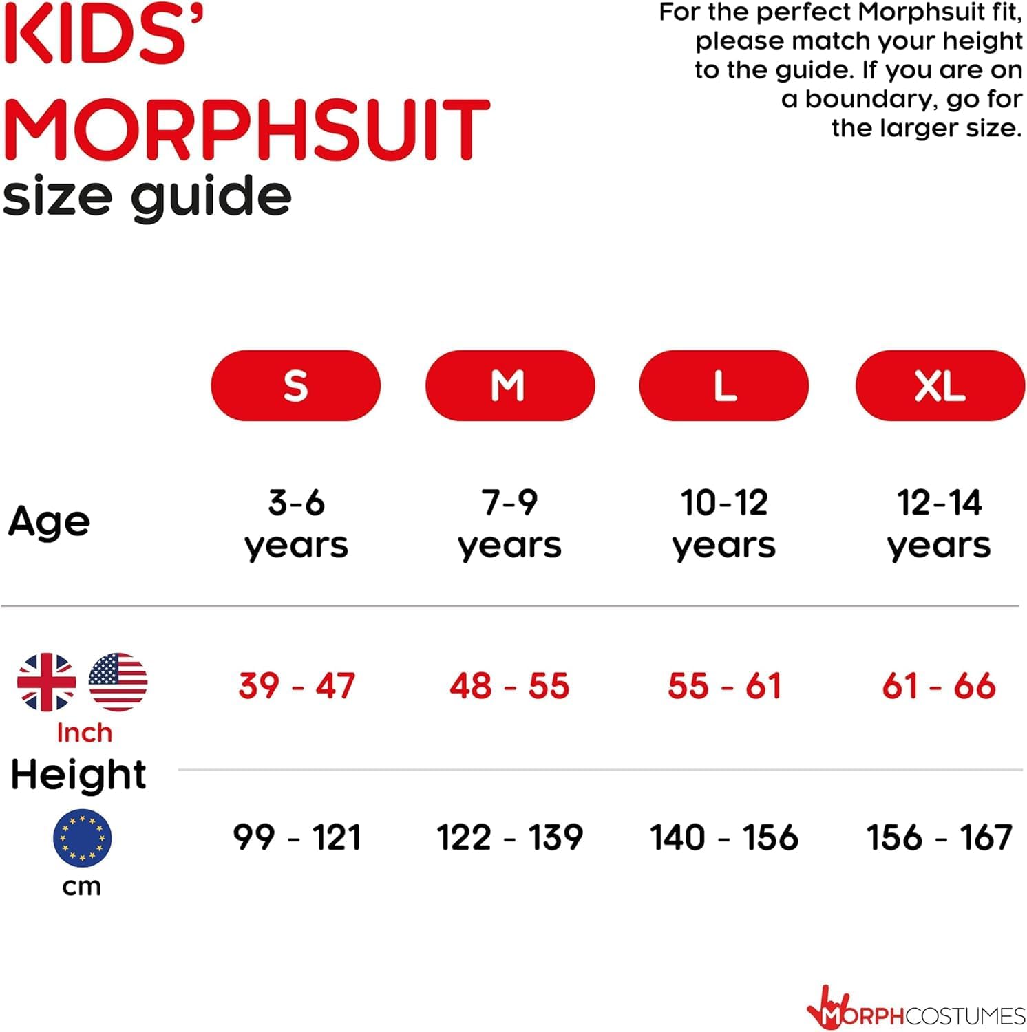 Morphsuits Slenderman Kids Monster Urban Legend Costume - Medium 3'6-3'11 / 8-10 Years (105cm - 119cm) (KPSMM)