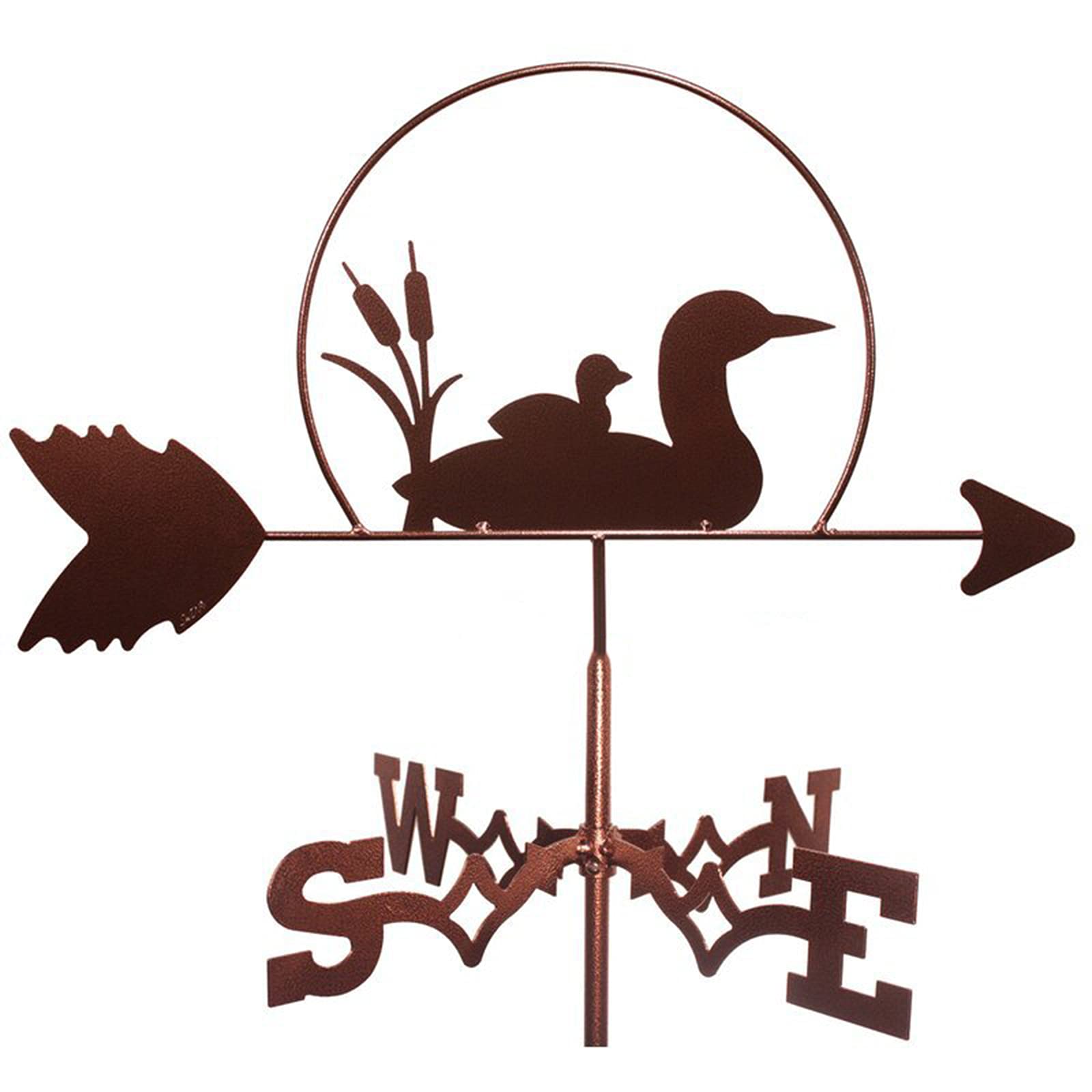 WIQUYBML Weather Vanes Wind Vane Direction Indicator Weathercock Stainless Steel with Anti-Rust Coating for Outdoor Garden/Duck/35 * 50Cm