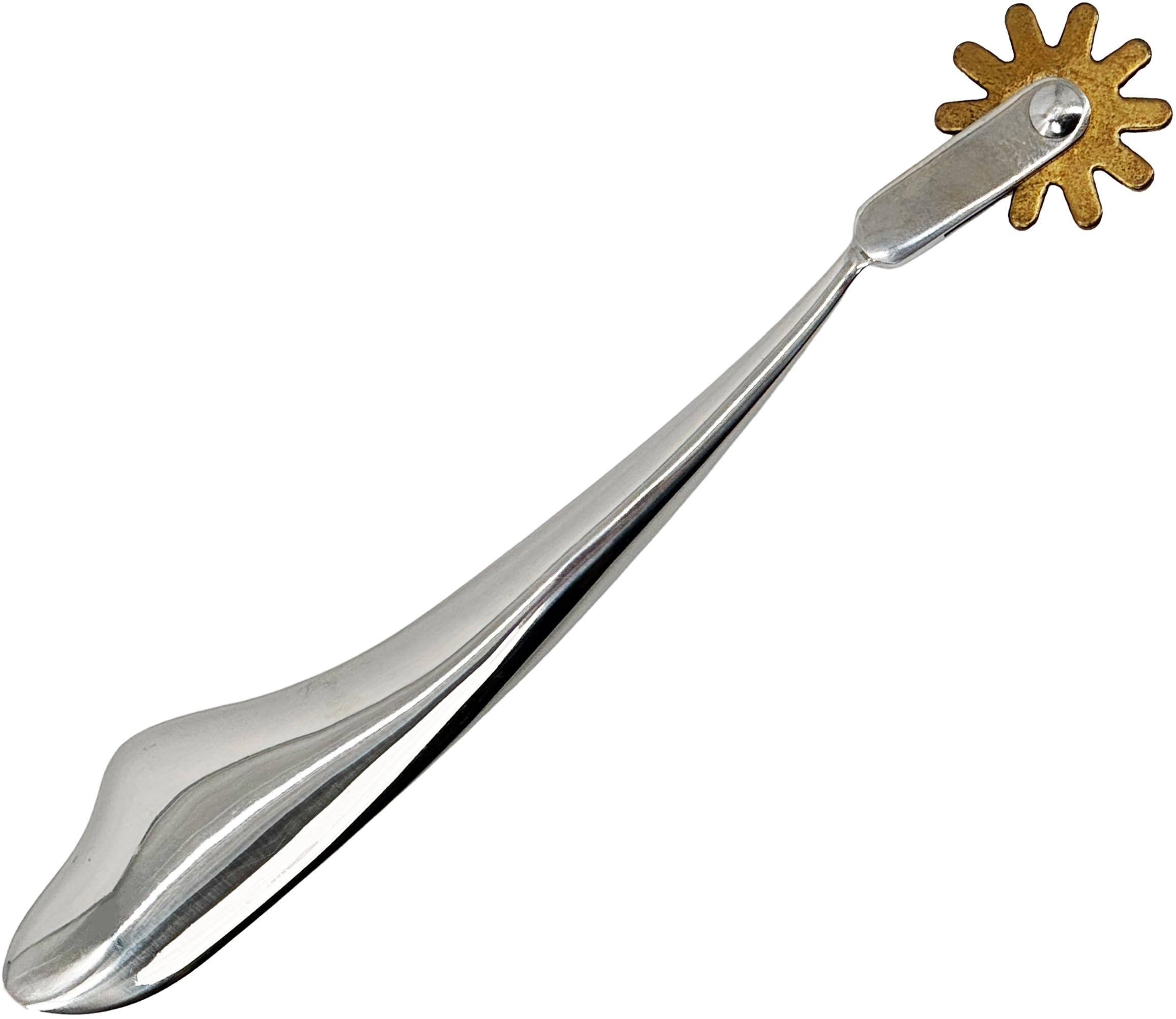 Generic Equine Massageroller Edelstahl Handheld Pferd Muskelmassagegerät mit Messing Zahnrad für Muskelentspannung & Verspannungen
