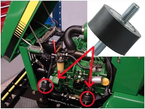 Soporte aislante de goma de repuesto M76270 para tractores John Deere 317 322 330 332 para césped y jardín, paquete de 2 unidades