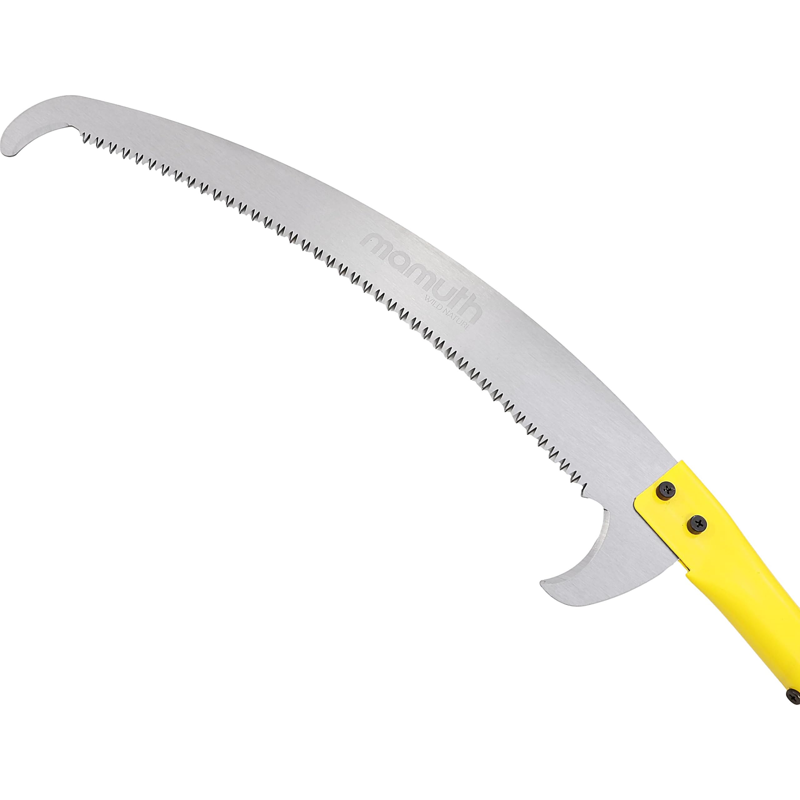 Mamuth Scie d'élagage télescopique de 5,5 m – Scie d'élagage avec tige d'extension, sécateur à main pour branches hautes, scie de jardin extensible, robuste et tranchante pour jardin et sylviculture