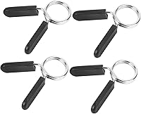 Vista 1 de DECHOUS 4 abrazaderas ajustables para barra de levantamiento de pesas, collares de bloqueo de barra, collar de resorte para levantamiento de pesas
