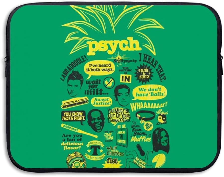 Psych Pineapple Quote Mash Up Briefcase Handbag Case Cover For 13-15 Inch Laptop, Notebook, MacBook Air/Pro