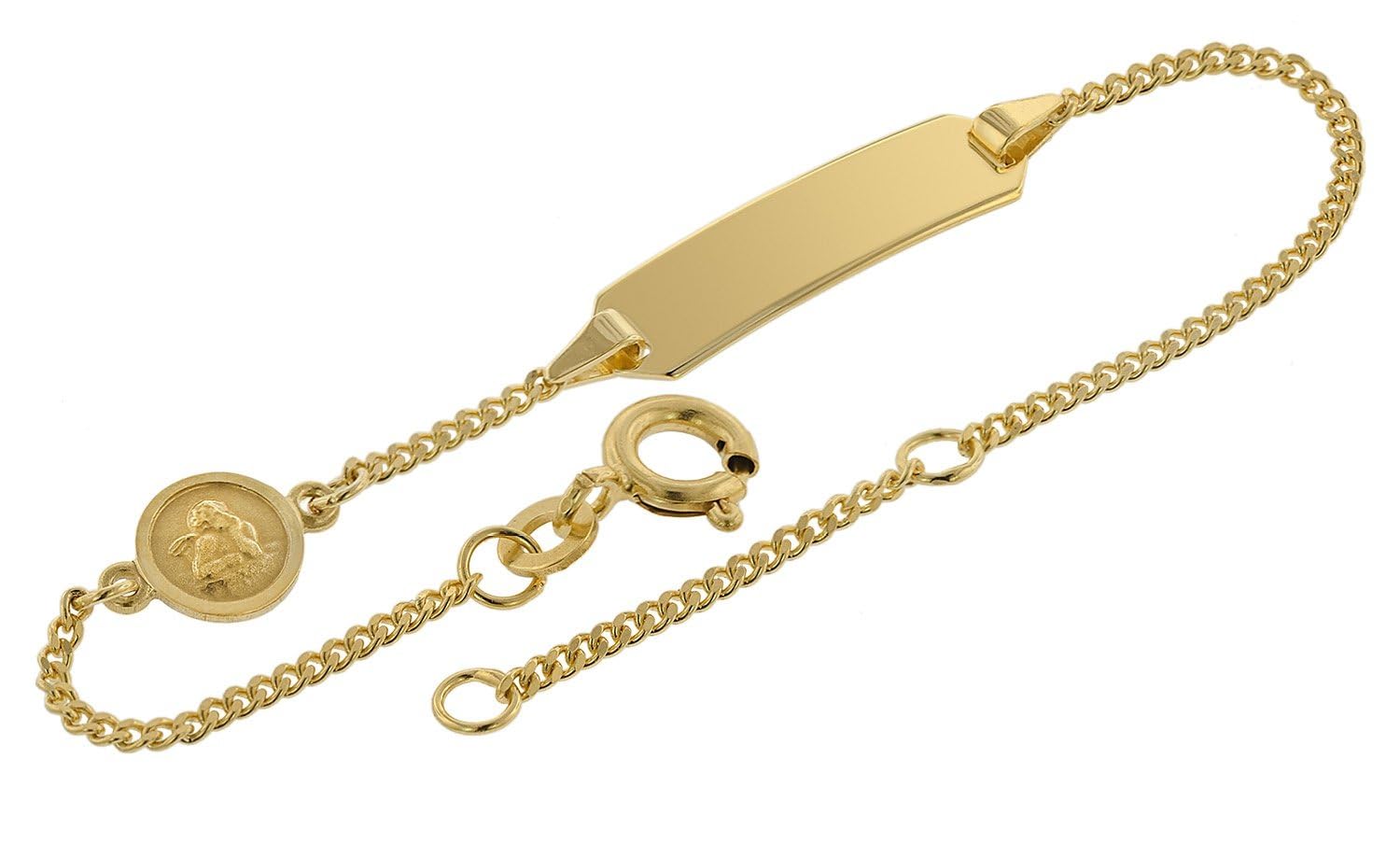 trendor Gravur-Armband für Kinder Gold 333 (8 Karat) 14/12 cm 75493