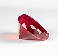Vista 5 de Pesas de papel de diamantes de cristal rubí con caja de regalo, 3.150 in en forma de corazón rojo real gemas de cristal de diamante pisapapeles