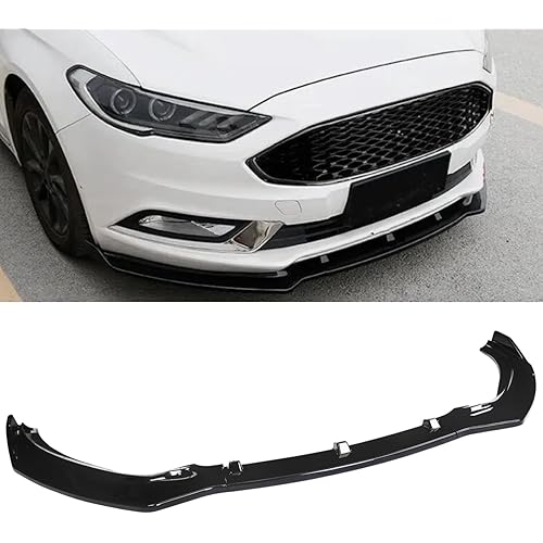 Gloss Black Front Bumper Splitter Lip Fits for Ford Fusion Mondeo 2019 2020 2021 Spoiler Diffuser Protector Body Kits ABS