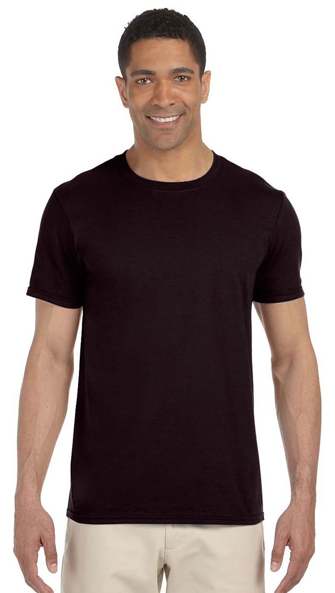 Gildan Men's X-Large,Dark Chocolate Short Sleeve Soft-Style™ T-Shirt (Xl) (Dark Chocolate)