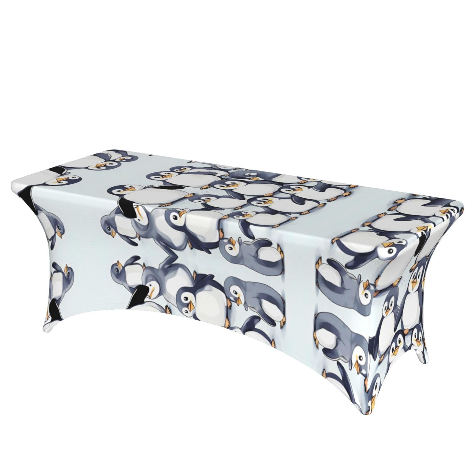 Nappe de table pingouins 1,8 m élasthanne infroissable pour fête