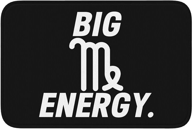 Big Virgo Energy Crystal Velvet Border Floor Mat 16x24in – Soft Non-Slip Absorbent Doormat,Durable Edge Stitching,Easy to Clean,Dustproof & Waterproof for Entryway,Bathroom,Kitchen,Bedroom