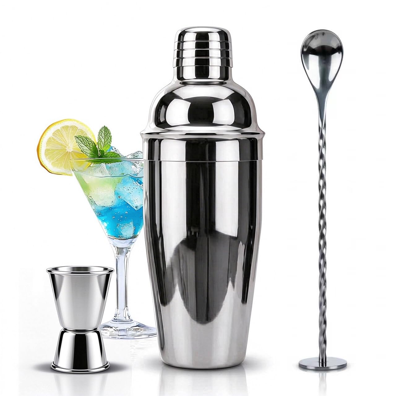 Cocktail Shaker - Martini Shaker with Strainer -14